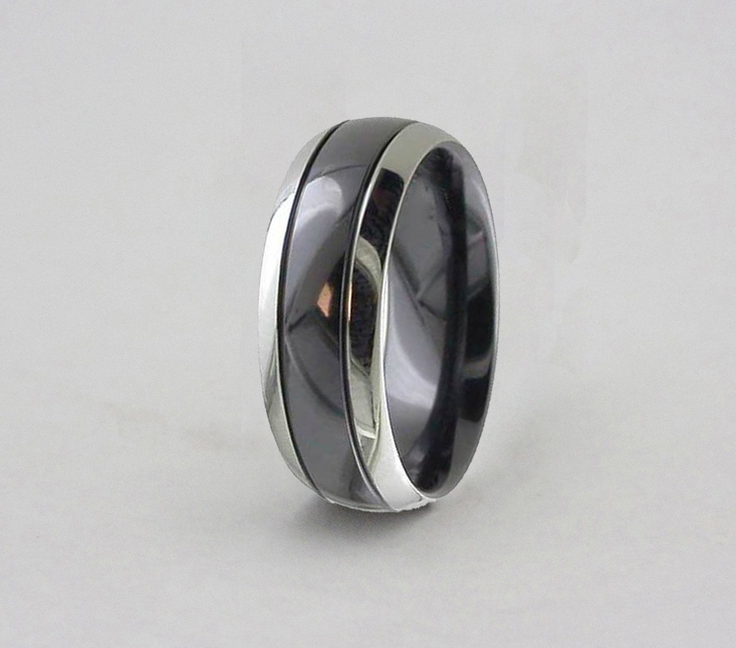Schwarze Zirkonium Ring, Schwarze Hochzeitsband, Ehering, Herren Ehering von ArahJamesTitanium