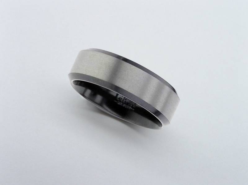 Schwarze Zirkonium Ring, Schwarze Hochzeitsband, Ehering, Herren Ehering von ArahJamesTitanium