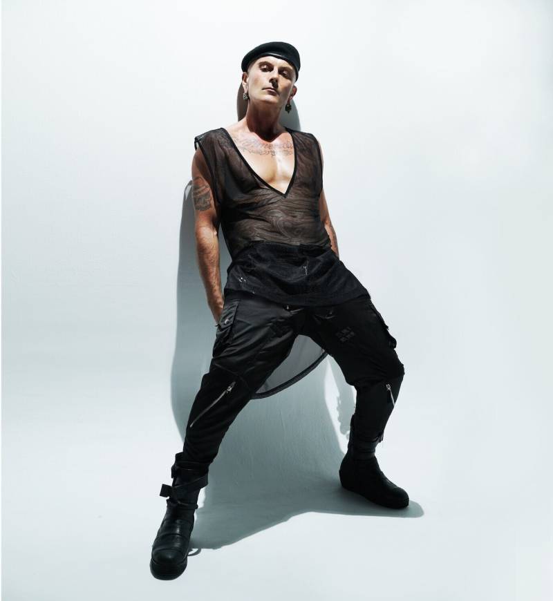 Dark Fashion Mesh Stoff Tank Top - Avantgarde Oversize Singlet Androgynes Goth Core Leichtes Shirt Unisex von ArahantStudio