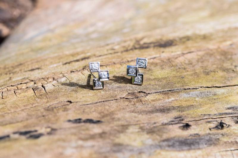 Infinity Würfel Ohrringe Dreifach von Aramagen