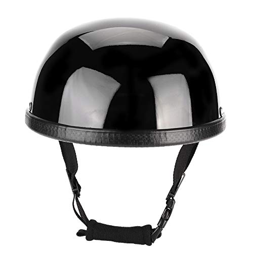 Helme, Retro Biker Motorradhelm Exquisite Men Retro Half Face Helm Mattschwarz von Aramox