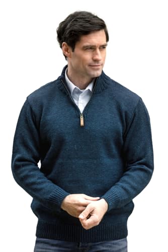 Aran Crafts 1/4 Zip Plain Sweater von Aran Crafts