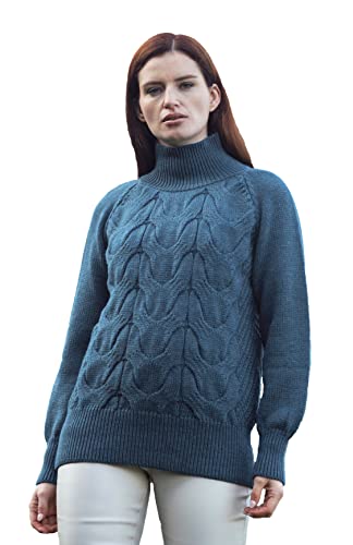 Chunky Aran Ladies Sweater - Teal von Aran Crafts