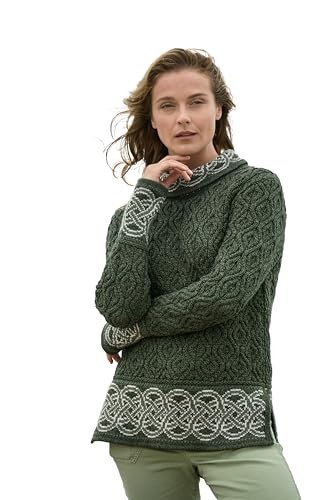 Aran Crafts Ladies Ranelagh Jacquard Sweater von Aran Crafts