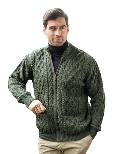 Aran Crafts Mens Zip Cardigan von Aran Crafts