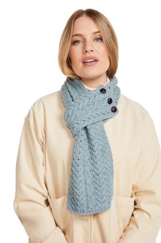 Aran Woollen Mills Irischer Loop-Schal für Damen 100% Merinowolle, hergestellt in Irland (Mist Marl) von Aran Woollen Mills