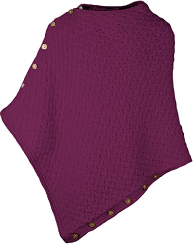 Aran Woollen Mills Irisches Cape/Poncho aus Merinowolle in Supersoft (Marmelade Rot) von Aran Woollen Mills