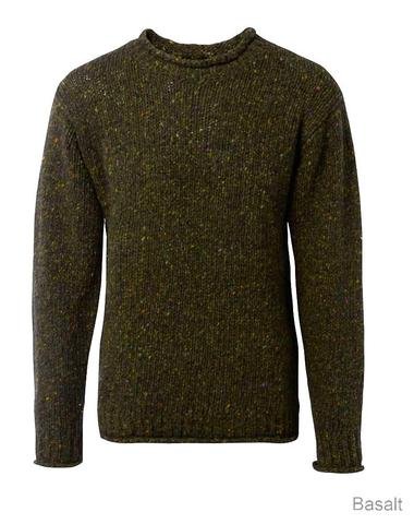 Donegal Crew Neck Basalt Green (X Large) von Aran Woollen Mills