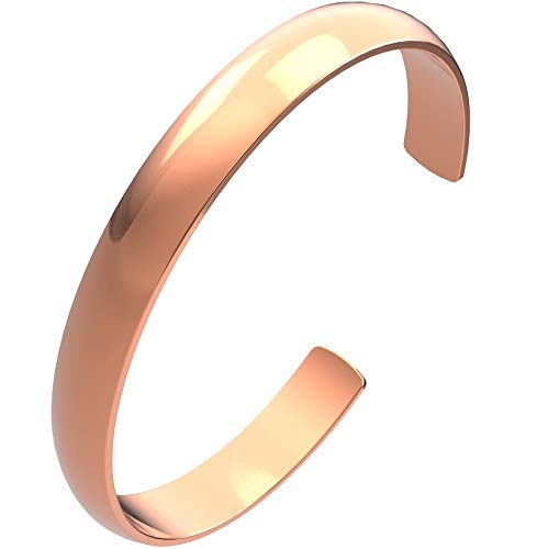 Kupferarmband Natur Armspange massiv Kupfer ohne Magnet Armreif von Aranato
