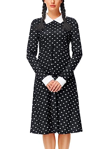 Arankhiger Halloween Damen Kleid Mittwoch Cosplay Kostüm Erwachsene Schwarz Party Outfit L Arankhiger Halloween Damen Kleid Mittwoch Cosplay Kostüm Erwachsene Schwarz Party Outfit L von Arankhiger