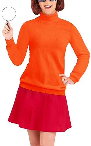 Arankhiger Halloween Damen Orange Pullover Langarm Sweatshirt Rollkragen Oberteil M Arankhiger Halloween Damen Orange Pullover Langarm Sweatshirt Rollkragen Oberteil M von Arankhiger