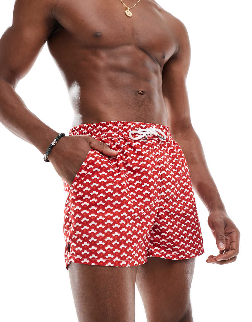 Aray - Badeshorts in Rot mit geometrischem Muster von Aray