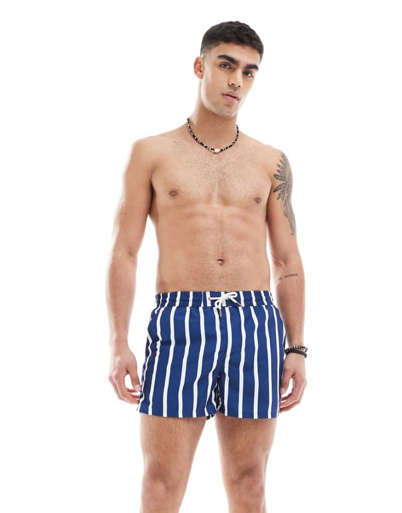 Aray - Badeshorts mit geometrischem Print in Marineblau und Weiß von Aray