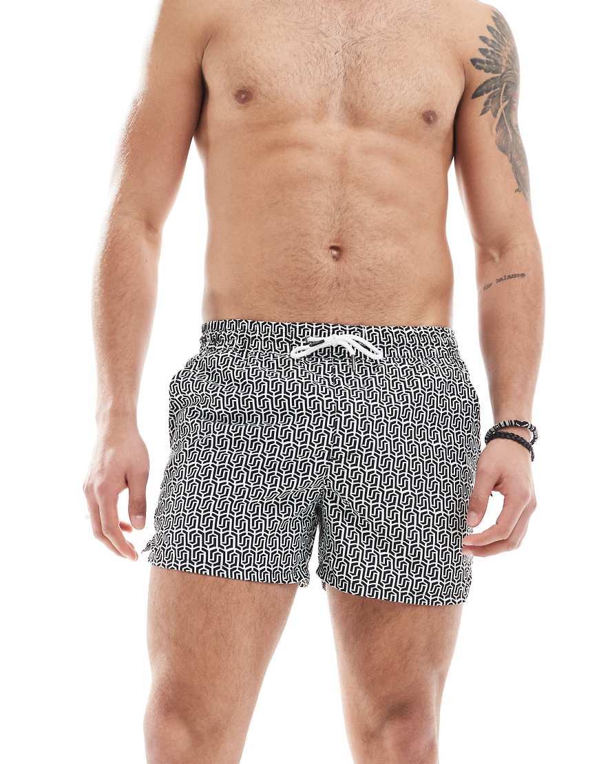Aray - Badeshorts mit geometrischem Print in Schwarz und Weiß-Bunt von Aray