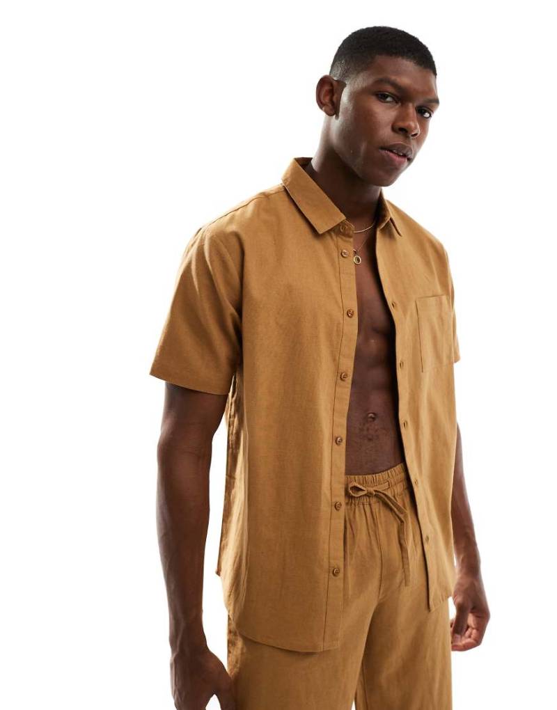 Aray - Kurzärmliges Strandhemd in Taupe, Kombiteil-Neutral von Aray