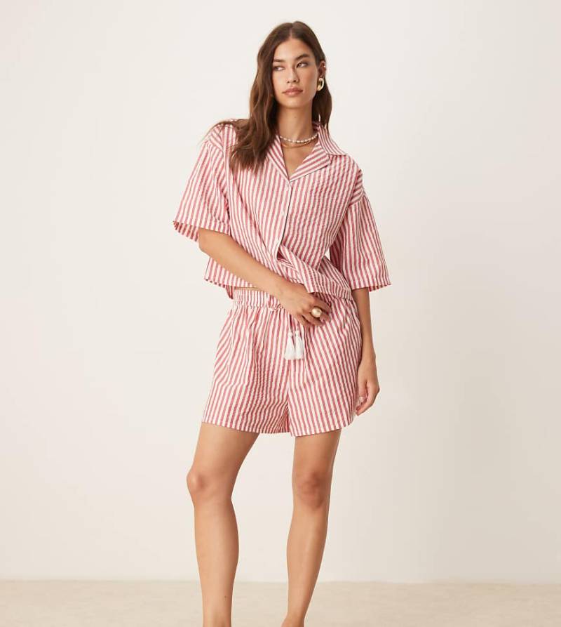 Aray - Strandshorts in Rot und Weiß gestreift, Kombiteil von Aray