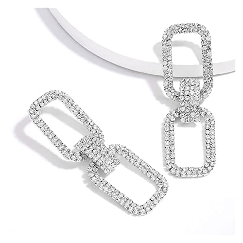 Ohrring Hohl Strass Ohrringe Anhänger Temperament Frauen Ohrringe (Color : 1) von Arazi