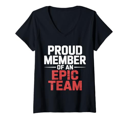Damen Proud Member of An Epic Team Angestellte APRRECIATION - T-Shirt mit V-Ausschnitt Damen Proud Member of An Epic Team Angestellte APRRECIATION - T-Shirt mit V-Ausschnitt von Arbeitsplatz -Mitarbeitermotivation