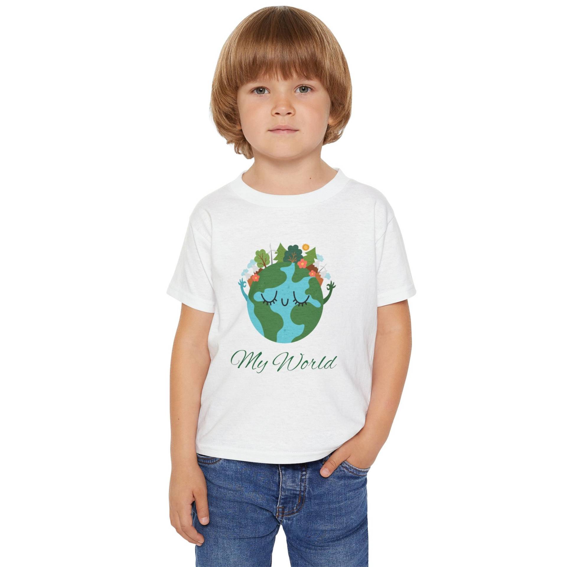 Toddler T-Shirt, T-Shirt Für Kinder, Klimafreundliches T-Shirt, Meine Welt, World von ArbelitaArts