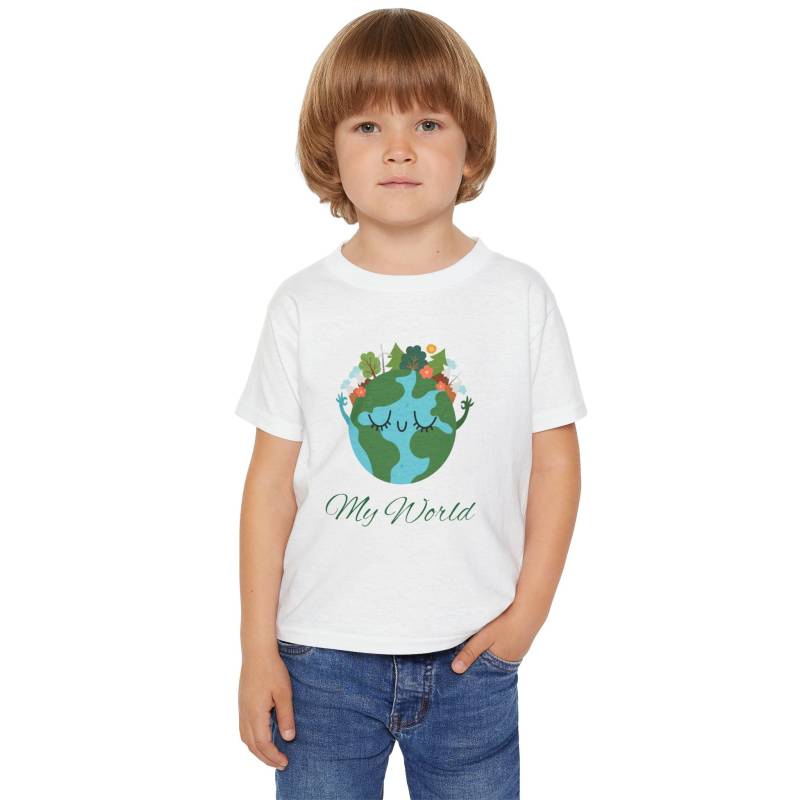 Toddler T-Shirt, T-Shirt Für Kinder, Klimafreundliches T-Shirt, Meine Welt, World von ArbelitaArts