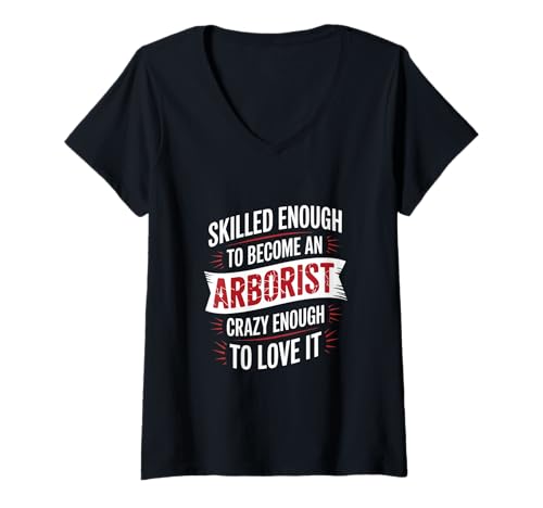 Damen Stolzer Baumzucht Lustiger Baumpfleger T-Shirt mit V-Ausschnitt Damen Stolzer Baumzucht Lustiger Baumpfleger T-Shirt mit V-Ausschnitt von Arborist Professional Tree Removal