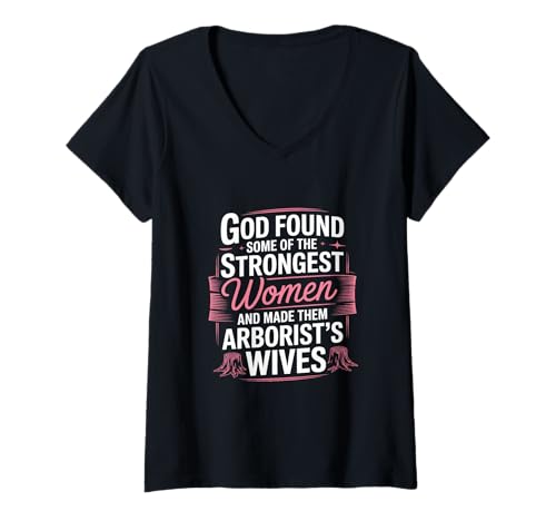 Damen Stolzer Baumpfleger Ehefrau Lustige Baumzucht Baumpfleger T-Shirt mit V-Ausschnitt Damen Stolzer Baumpfleger Ehefrau Lustige Baumzucht Baumpfleger T-Shirt mit V-Ausschnitt von Arborist Tree Risk Management
