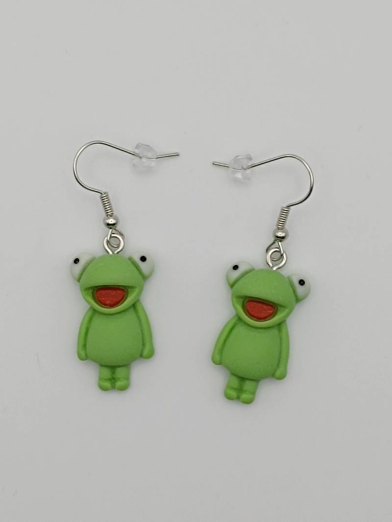Frosch Ohrringe Handgefertigt Aus Epoxidharz - Super Süß Für Kinder Und Erwachsene von ArbotalDE