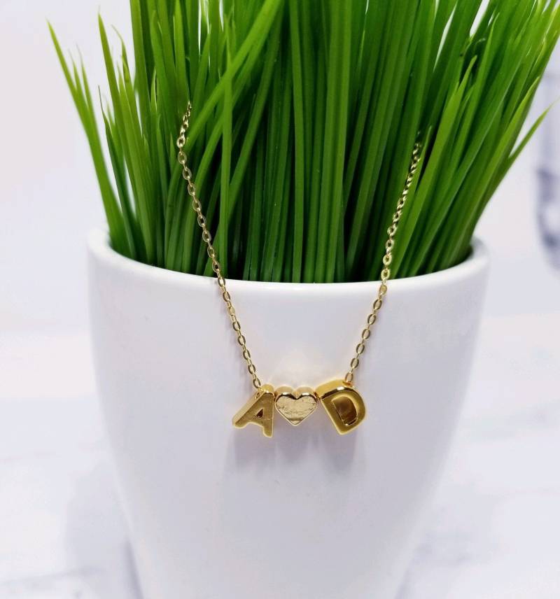 Benutzerdefinierte Gold Fill Initial Halskette-Wählen Sie Ihren Buchstaben, Wort Oder Initialen von ArbotiqueDesigns