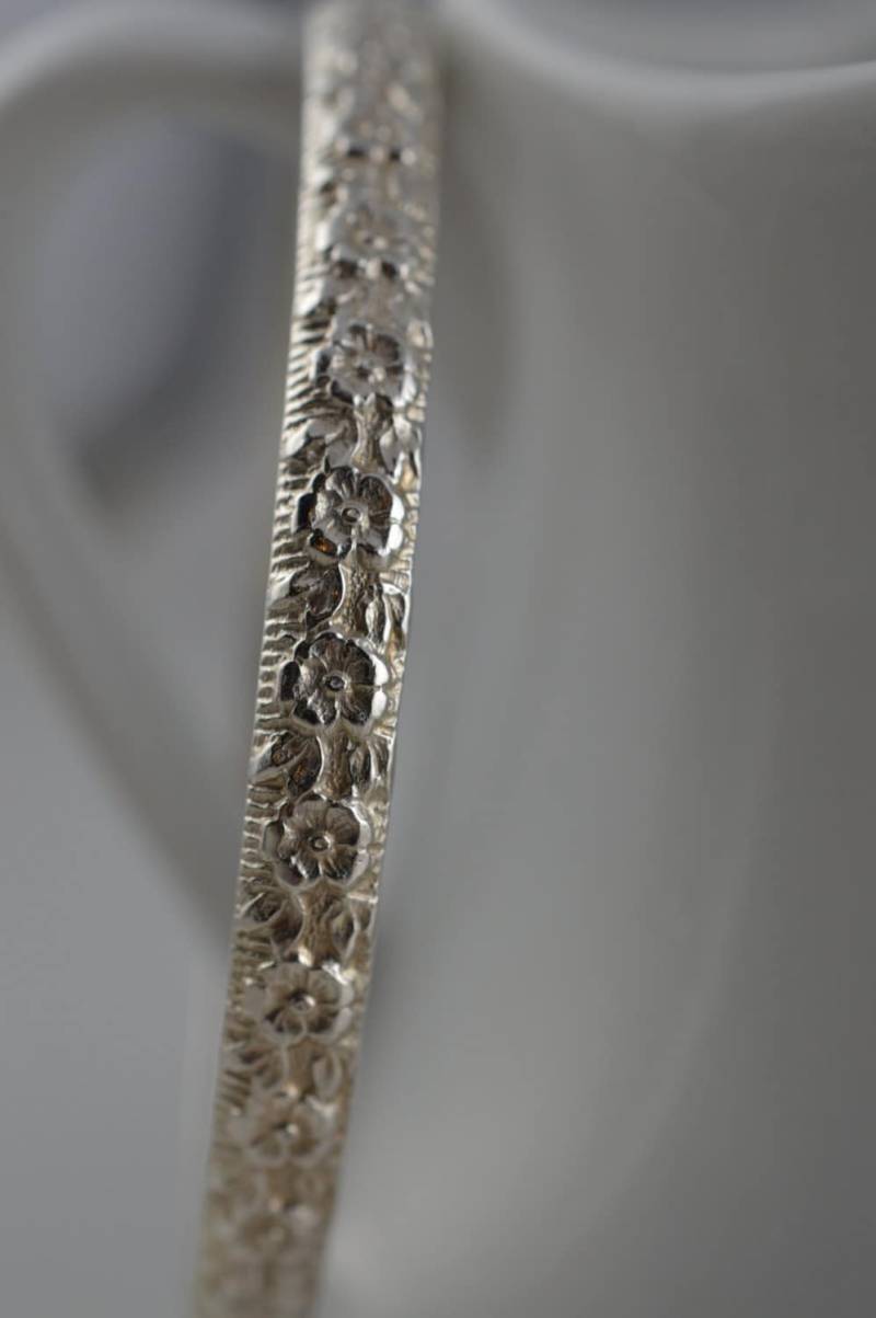 Blumen Armreif Aus Sterlingsilber von ArbotiqueDesigns