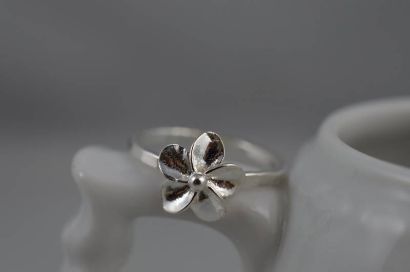 Blumen Ring Silber/925 Floral Stacking/Stacking Natur von ArbotiqueDesigns
