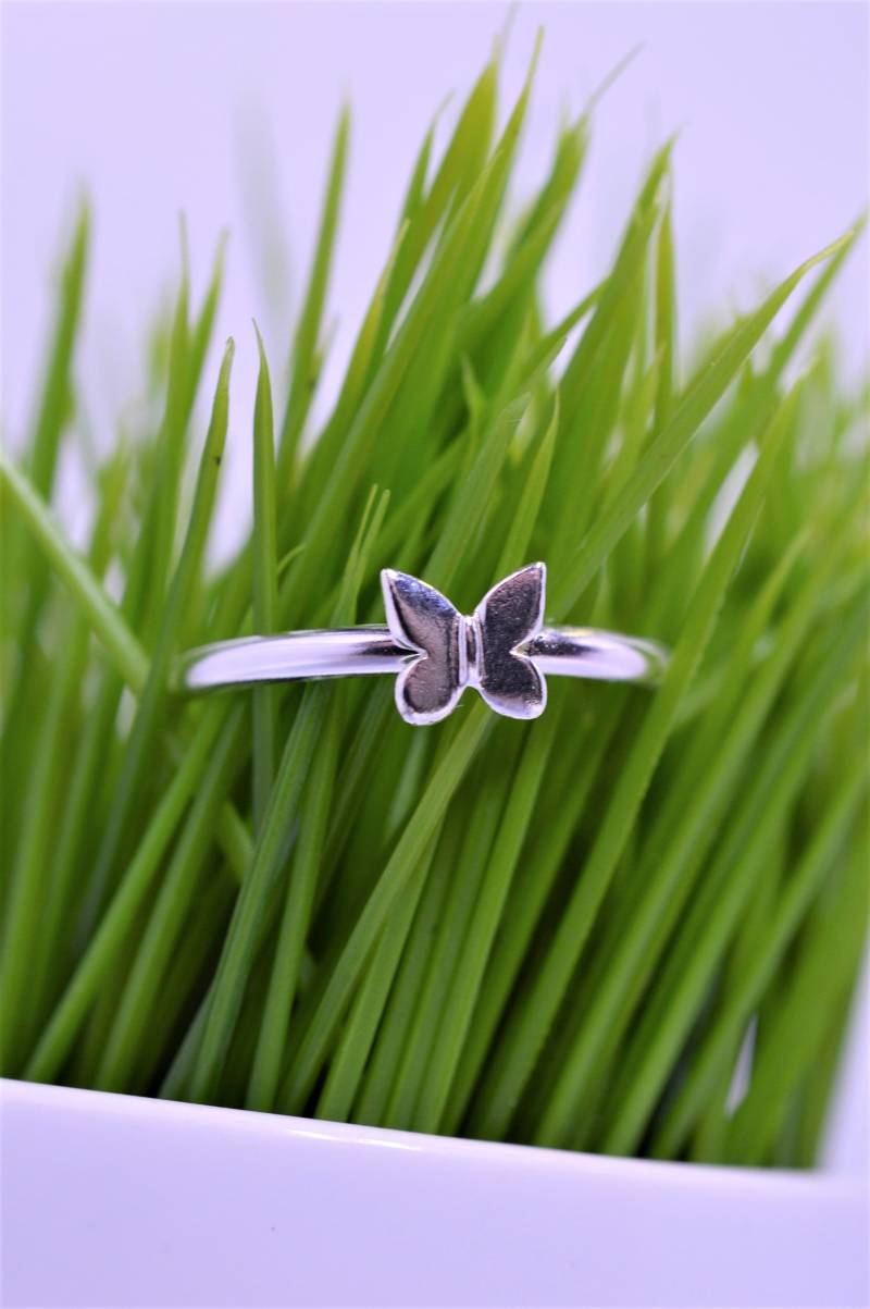 Schmetterling Ring Aus Silber/Natur 925 Insekt Bug von ArbotiqueDesigns