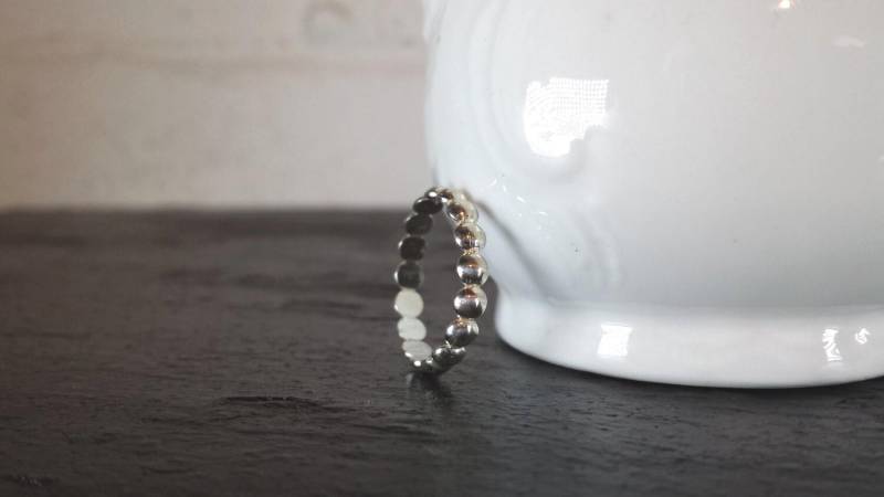 sterling Silber Dot Ring - Halbperlenring von ArbotiqueDesigns
