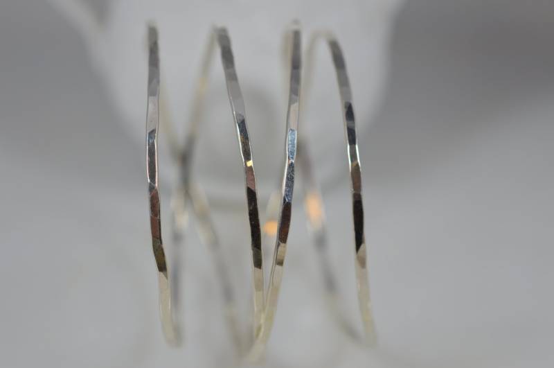 sterling Silber Gehämmert Armreif Armband von ArbotiqueDesigns