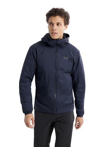 Arc'teryx Atom Hoody Herren – Redesign | Leichte, isolierte Jacke für Herren mit Kapuze | Feuchtigkeits- und Windbeständigkeit | Schwarzer Saphir, Größe L Arc'teryx Atom Hoody Herren – Redesign | Leichte, isolierte Jacke für Herren mit Kapuze | Feuchtigkeits- und Windbeständigkeit | Schwarzer Saphir, Größe L von Arc'teryx