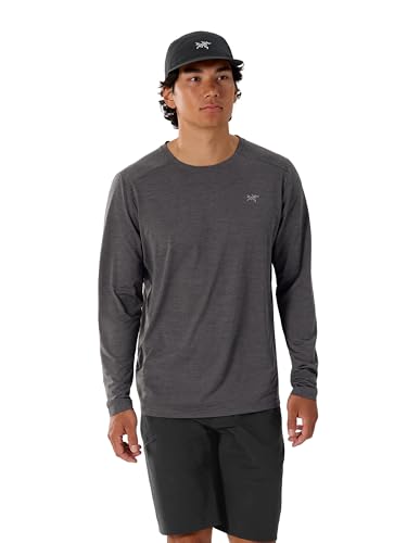 Arc'teryx Cormac Crew Neck Shirt LS Herren | UPF 40+ Crew für High-Output-Aktivitäten | Black Heather, Small von Arc'teryx