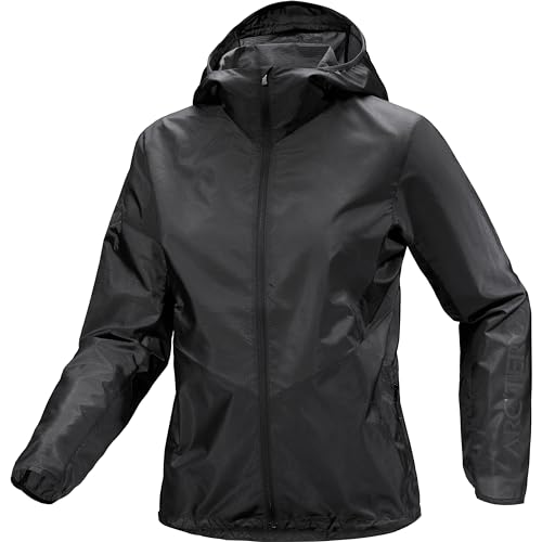 Arc'teryx Norvan Windshell Hoody Damen | Unsere leichteste Mountain Running Windshell, Schwarz / Graphitgrau, XL von Arc'teryx