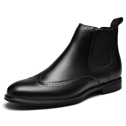 ArcBrothers Chelsea-Stiefel für Herren, elegante Stiefel für Herren, zum Hineinschlüpfen, formell, lässig, Stiefeletten, klassischer Brogue-Stil, Schwarz, 46 EU ArcBrothers Chelsea-Stiefel für Herren, elegante Stiefel für Herren, zum Hineinschlüpfen, formell, lässig, Stiefeletten, klassischer Brogue-Stil, Schwarz, 46 EU von ArcBrothers