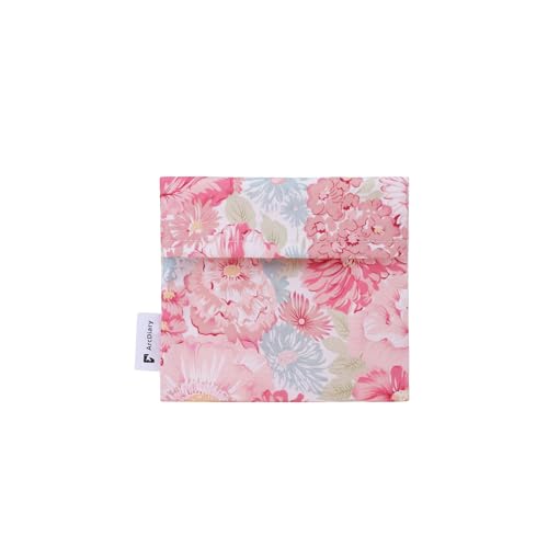 ArcDiary Perioden-Tasche für Teenager-Mädchen, tragbare Damenbinden-Aufbewahrungstasche für Teenagerbinden/Damenbinden/kleine Tampons, weibliche Menstruationstassentasche (blühend) von ArcDiary