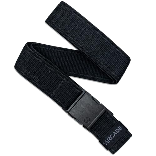 Arcade Belts A2 Jugend Unisex Adventure Gürtel: Heavy Duty Stretch, Metallfreie Schnalle, Atlas - Schwarz, One size fits most, up to 32" (81.3cm) von Arcade