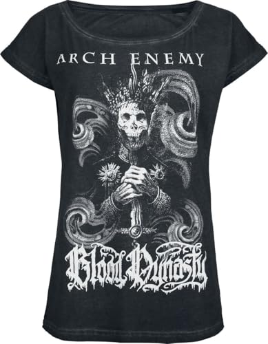 Arch Enemy Bloody Wave - Glow In The Dark Frauen T-Shirt anthrazit S 100% Baumwolle Band-Merch, Bands von Arch Enemy