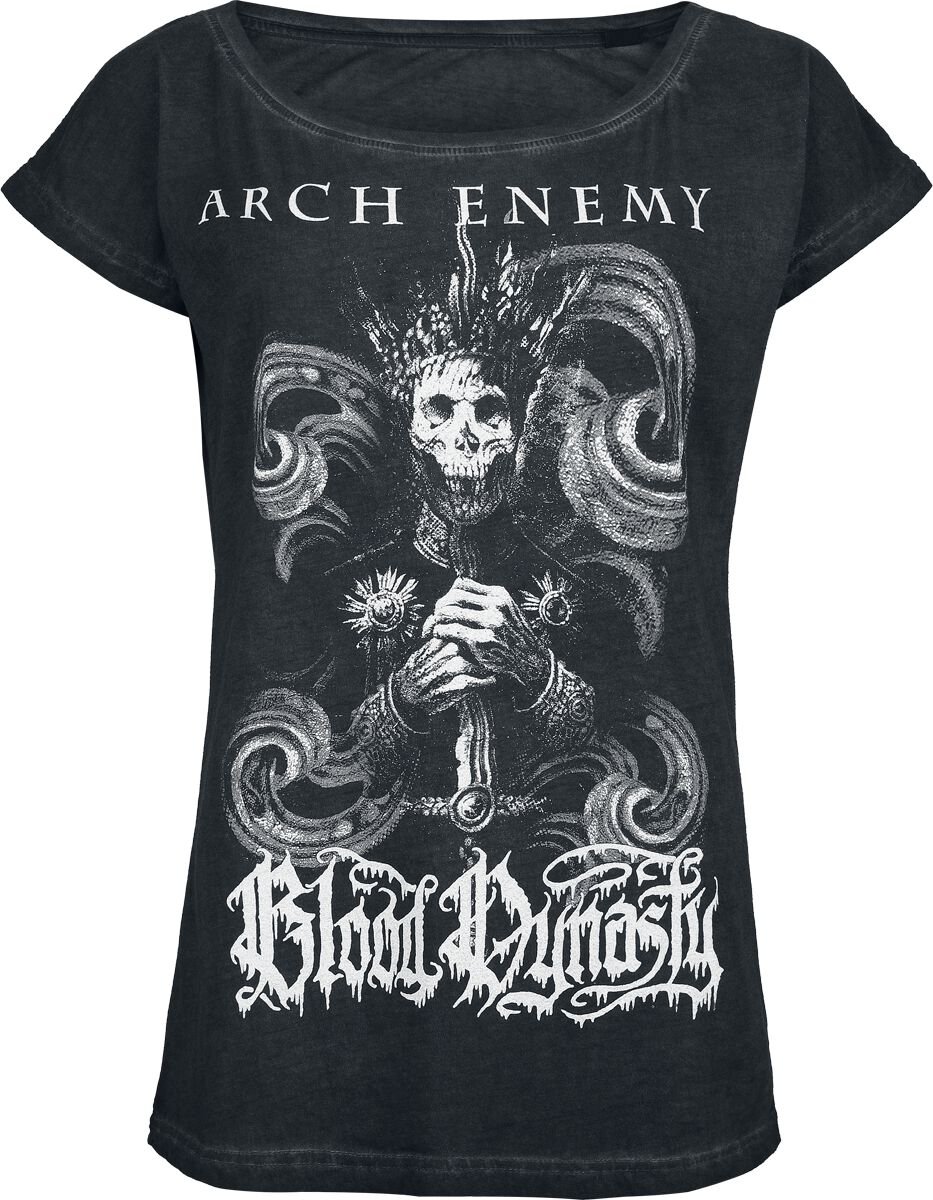 Arch Enemy Bloody Wave - Glow In The Dark T-Shirt anthrazit in XL von Arch Enemy