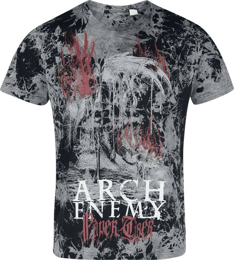 Arch Enemy Flames Tiger T-Shirt schwarz grau in L von Arch Enemy
