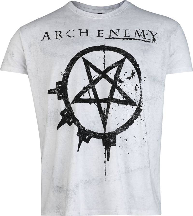 Arch Enemy Pure Fucking Metal T-Shirt weiß grau in 3XL von Arch Enemy