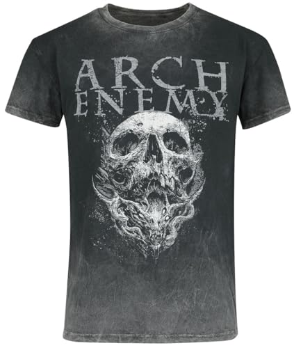 Arch Enemy Set The Flames Männer T-Shirt grau L 100% Baumwolle Band-Merch, Bands, Totenköpfe von Arch Enemy
