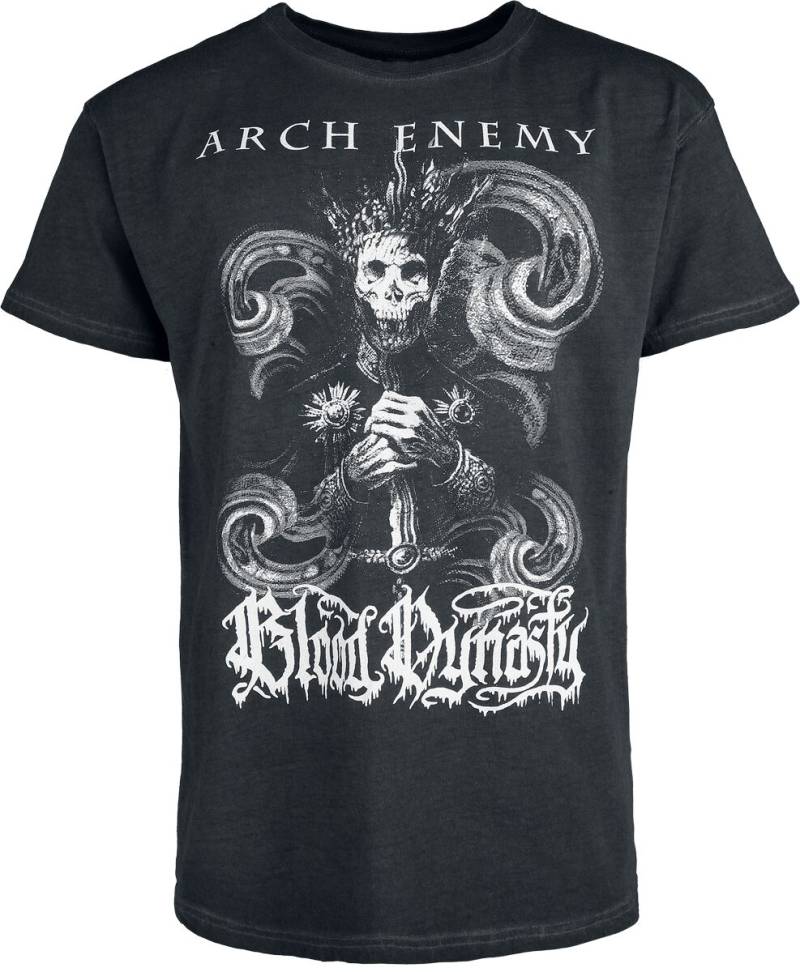 Arch Enemy T-Shirt - Bloody Wave - Glow In The Dark - 3XL bis 4XL - für Männer - Größe 4XL - anthrazit  - EMP exklusives Merchandise! von Arch Enemy