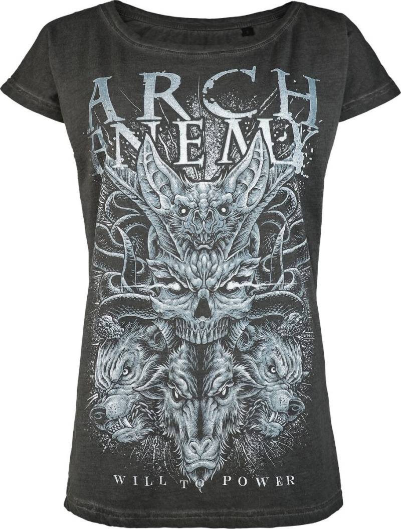 Arch Enemy T-Shirt - Will to power - S bis 4XL - für Damen - Größe M - anthrazit  - EMP exklusives Merchandise! von Arch Enemy