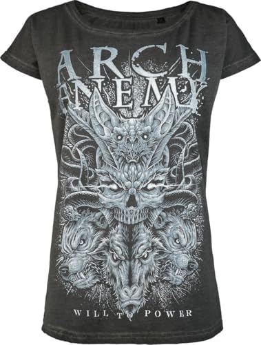 Arch Enemy Will to Power Frauen T-Shirt anthrazit S 100% Baumwolle Band-Merch, Bands von Arch Enemy