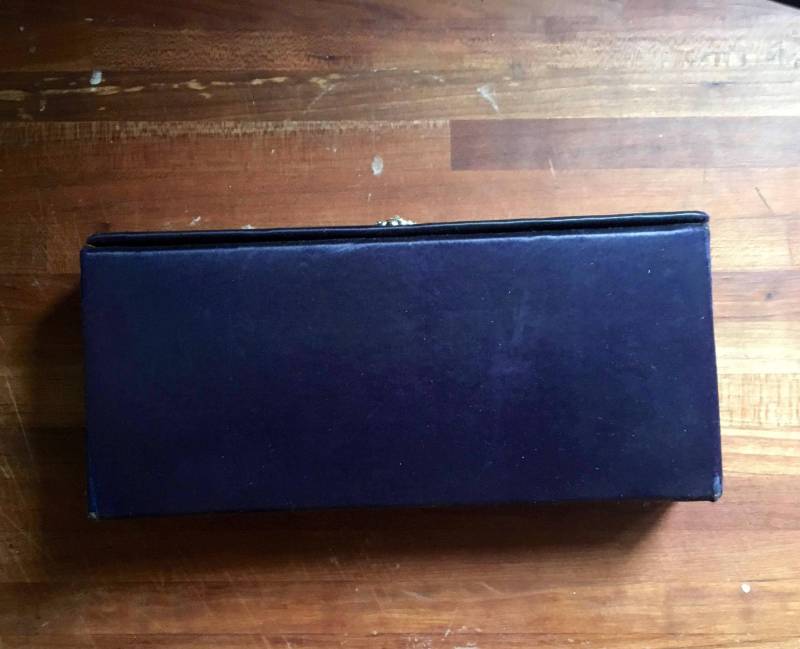 Blauen Satin Box Geldbörse Blauen Satin Box Geldbörse von ArchAccessories