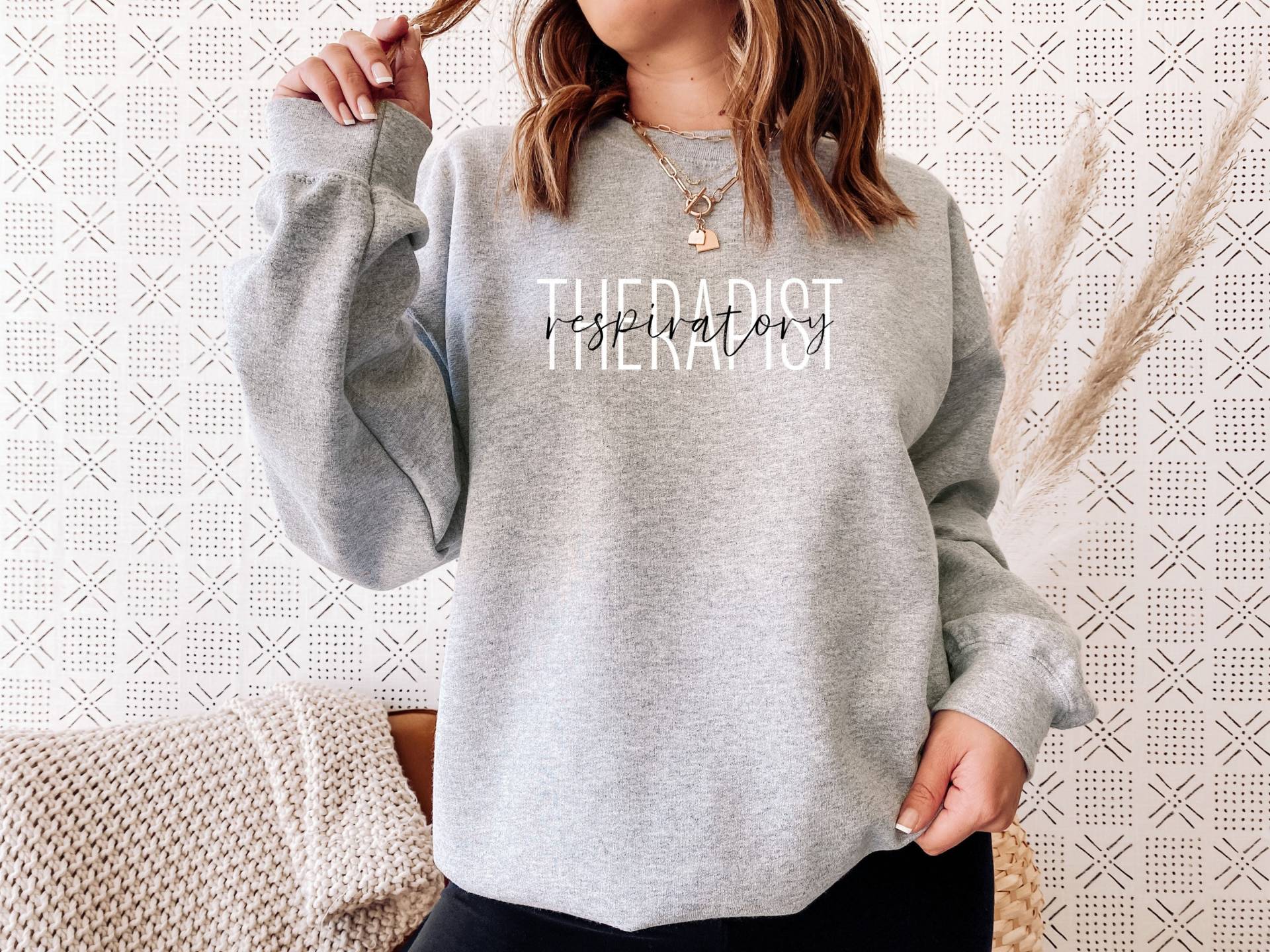 Handgeschriebener Block Atemtherapeut Sweatshirt, Rt Atemwegspullover Lunge, Crewneck, Atemtherapie Geschenk von Archaro