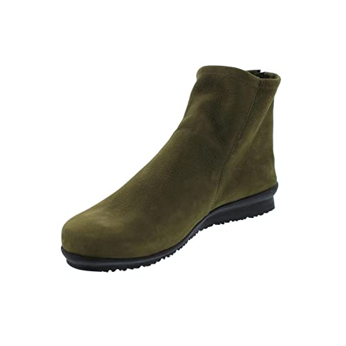 Arche BARYKY Ankle Boots, Hunter - Nubuck Leder, Kaki, Lactae Noir, Reißverschluss 15Z01 (Größe: 40) von Arche